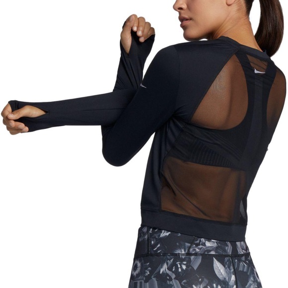 nike miler crop top